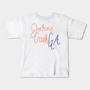 Johns Creek Cursive Kids T-Shirt